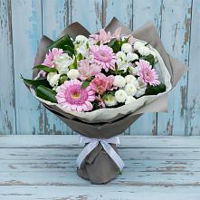Букет цветов из:  Герберы, Альстромерии и Хризантемы #REPLACE_PRED# Кирове