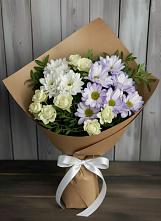 Букет цветов из:  Хризантемы и Розы #REPLACE_PRED# Кирове